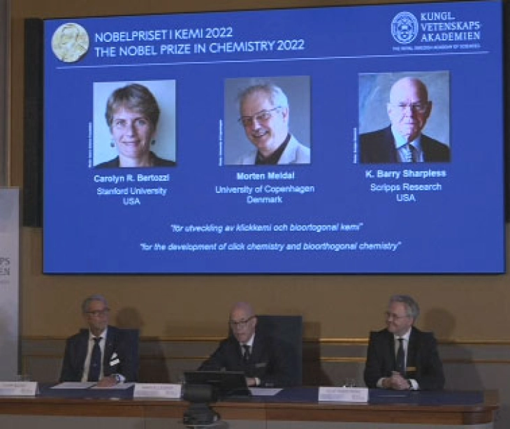 Нобеловата награда за хемија за тројца научници за работа во областа на клик хемијата