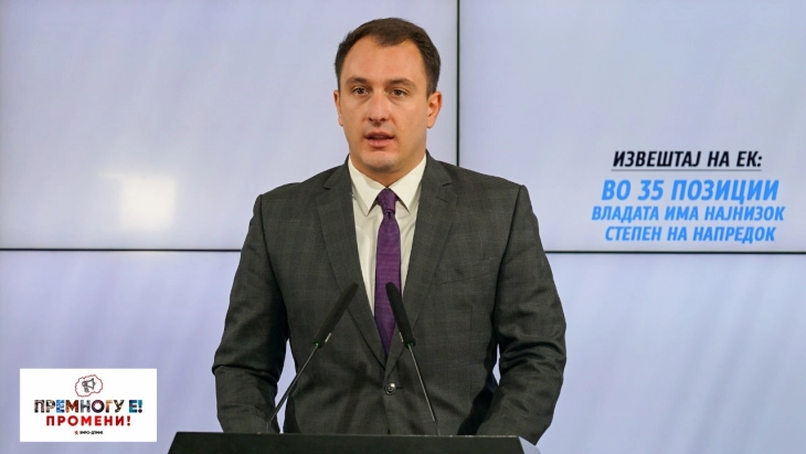 Андоновски: Извештајот на ЕК констатира недостаток на напредок во 35 области