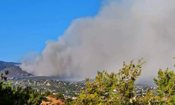 Zjarr i madh pyjor në pjesën verilindore të rajonit Atika