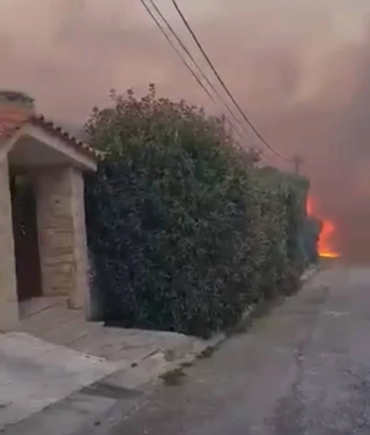 Evakuohen katër lagje dhe shkaktohet dëm material në shtëpitë në zjarrin e madh në afërsi të Athinës