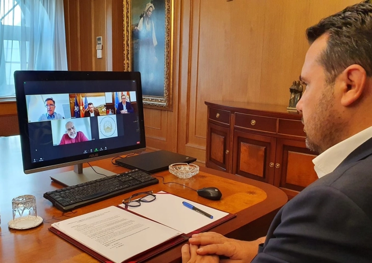 Zaev holds online meeting with Albanian, Serbian leaders ahead of regional economic forum