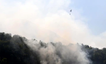 CMC: Wildfires in Saraj, Novaci and Kavadarci still active