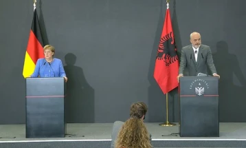 Merkel says North Macedonia and Albania meet membership criteria, Rama claims both countries hostages to EU nationalism