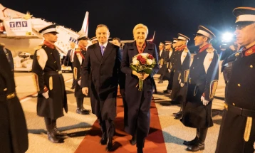 Polish President Duda arrives in Skopje