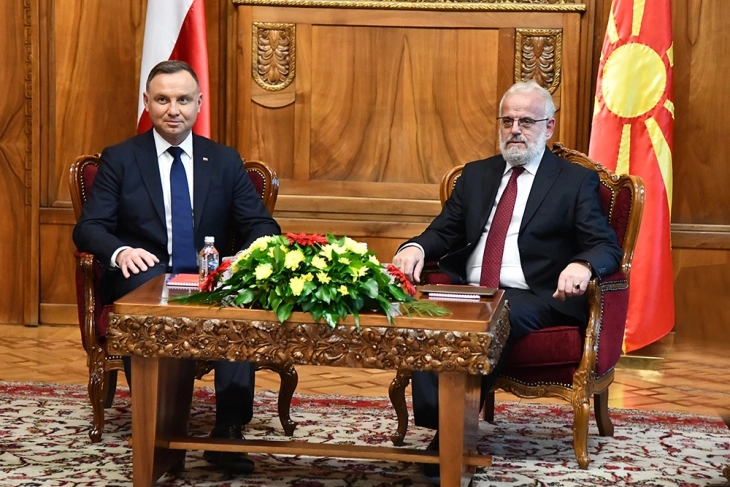 Speaker Xhaferi meets Polish President Duda