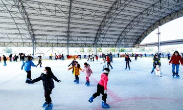 Boris Trajkovski Sports Arena ice skating rink opens