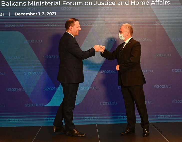 MoI Spasovski attends EU-Western Balkans ministerial forum at Brdo