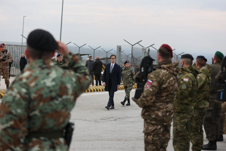 President Pendarovski visits KFOR Regional Command – West in Kosovo