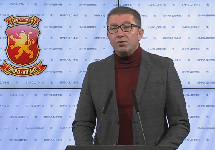 Mickoski calls for formation of interim government in February or March, early elections in May or June