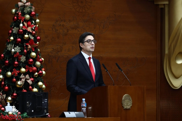 President Pendarovski calls for full respect of rule of law in annual Parliament address