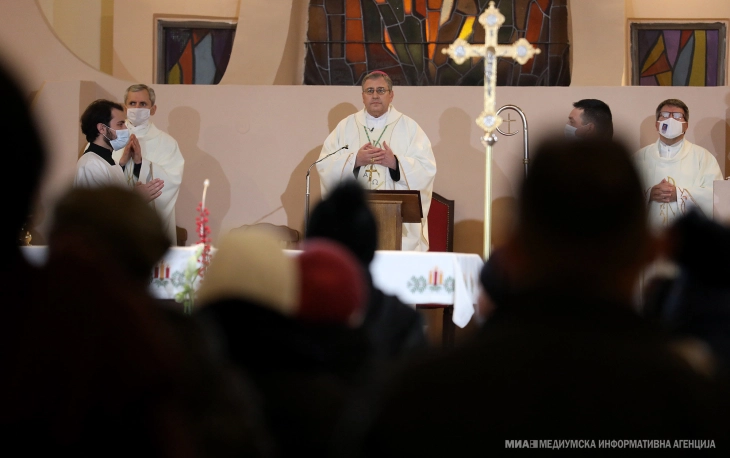 Catholics in North Macedonia celebrate Christmas