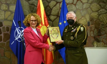 Minister Shekerinska awarded by defence attaches for leadership and vision