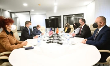 MoI Spasovski meets U.S. Deputy Chief of Mission Eric Meyer