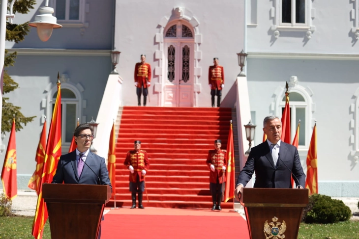 Pendarovski – Đukanović: Promoting economic cooperation between Montenegro and North Macedonia a top priority