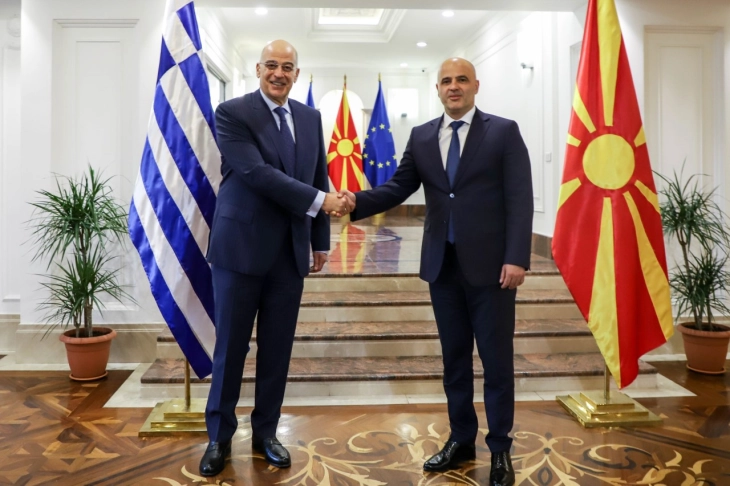 Kovachevski-Dendias: N. Macedonia and Greece focused on strengthening strategic partnership