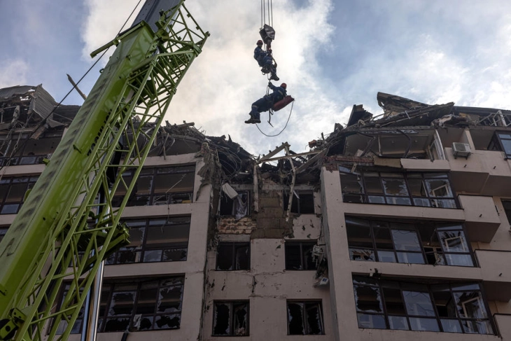 Kiev: People trapped under apartment rubble after missile strike