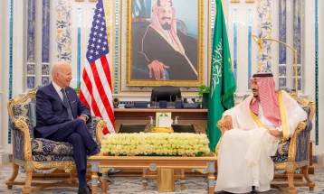 Biden fist bumps Saudi crown prince on controversial visit to Jeddah