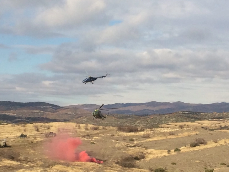 Flight training at Krivolak with U.S. army aircrafts 