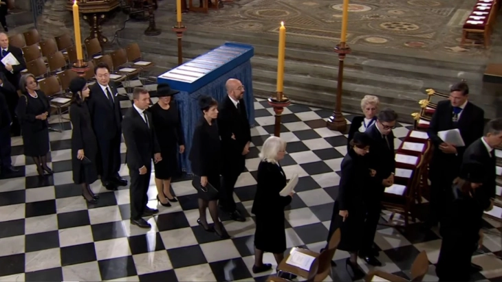 President Pendarovski and First Lady attend Queen Elizabeth II's funeral