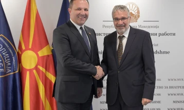 MoI Spasovski meets new Hungarian Ambassador Klein