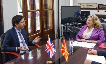 Defense Minister Petrovska holds meeting with UK Ambassador