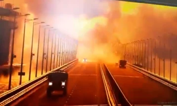 Massive blast destroys part of Russia's Crimea bridge; three dead