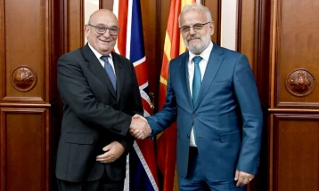 Xhaferi – Peach: Strong partnership, cooperation between North Macedonia and United Kingdom