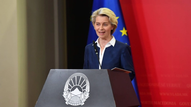 Von der Leyen: No doubt Macedonian is your language and we fully respect this