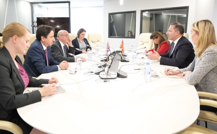 Minister Spasovski with UK Special Envoy Peach