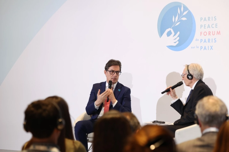 Pendarovski at Paris Peace Forum: Western Balkans' way out of global crisis is swift EU accession 