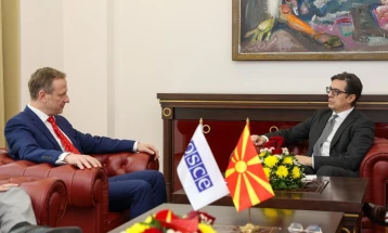 Претседателот Пендаровски се сретна со Килиан Вал, новиот шеф на Мисијата на ОБСЕ во Скопје