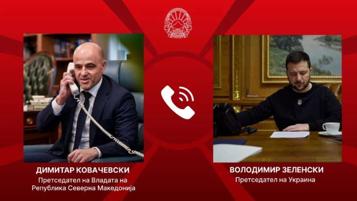 Kovachevski – Zelensky: N. Macedonia to continue providing support to Ukraine