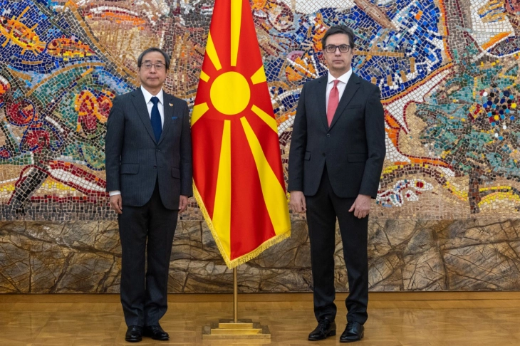 President Pendarovski receives credentials of new Japanese Ambassador Kazuya