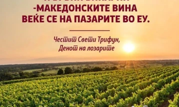 Marichikj: Macedonian wines already on EU markets, happy Winegrowers’ Day 