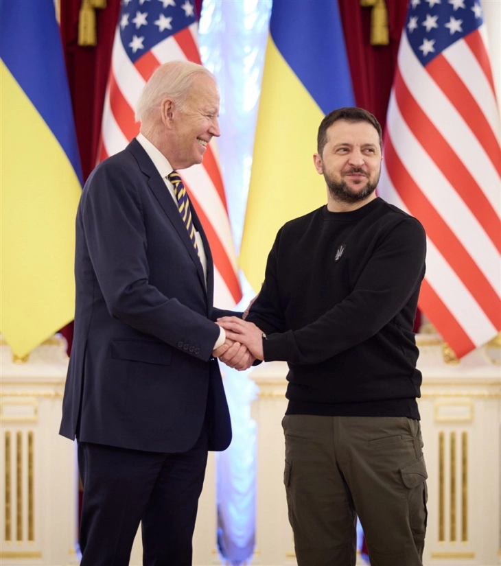 Biden praised for 'historic' trip to Ukraine ahead of anniversary