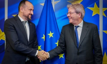 Bytyqi-Gentiloni: North Macedonia is of strategic importance for EU, part of Europe's energy transition plan