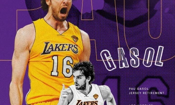 Lakers retire two-time champion Pau Gasol's jersey