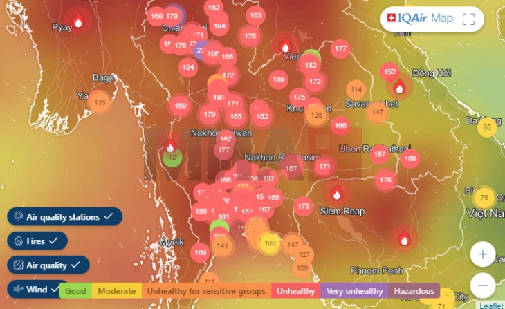 Mbajtja e maskës e domosdoshme për shkak të smogut të dendur në shumë pjesë të Tajlandës