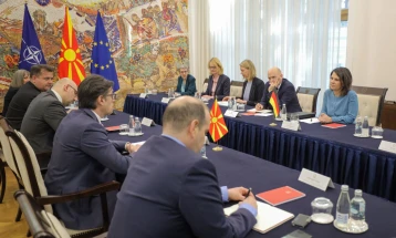 Средба на претседателот Пендаровски со германската министерка за надворешни работи Баербок