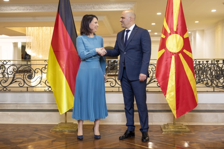 Kovachevski - Baerbock: New concrete support from Germany for North Macedonia's next step forward in EU integration