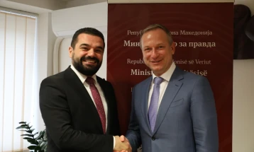 Minister Lloga meets OSCE Ambassador Wahl