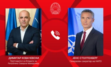 Ковачевски - Столтенберг: Обединети и силни заедно во НАТО, Северна Македонија е фактор на стабилност