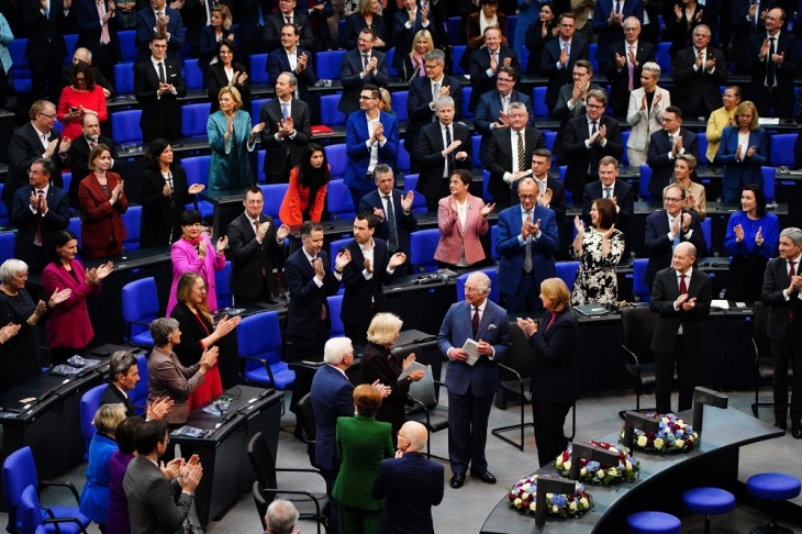 King Charles in Bundestag: German assistance to Ukraine 'courageous'