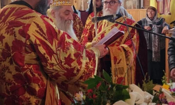 Благодарение на Свештената бигорска обител за Цветници повторно светна црквата „Успение на Пресвета Богородица