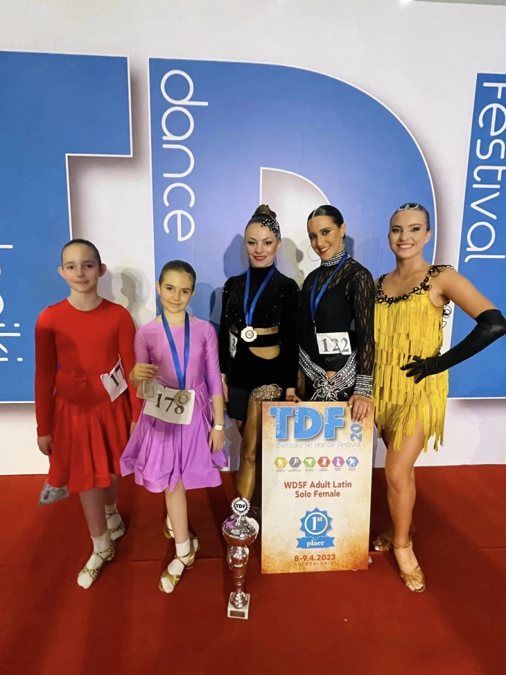 Признанија за танчерите од „Ритам Плус“ на Меѓународен танцов спортски натпревар во Солун
