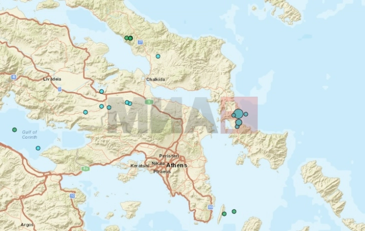 Tërmet me magnitudë prej 4.5 ballë në ishullin grek të Evias