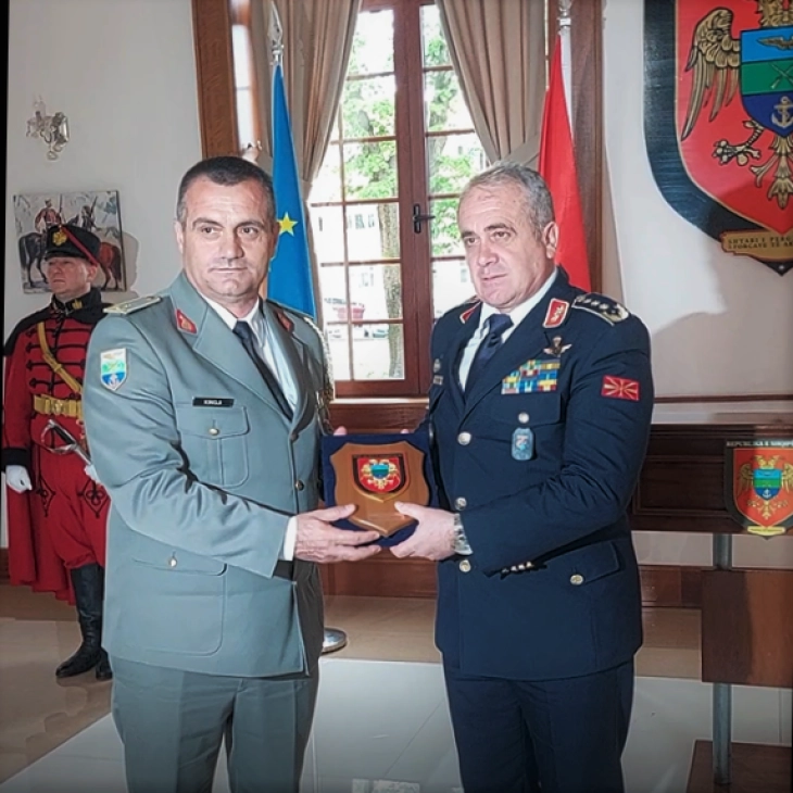 Konfirmohet angazhimi për avancimin e bashkëpunimit ushtarak të takimeve në kuadër të vizitës së gjeneralit Gjurçinovski në Shqipëri