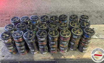 Customs seizes 30 kg of shisha tobacco in smuggling attempt at Tabanovce border crossing