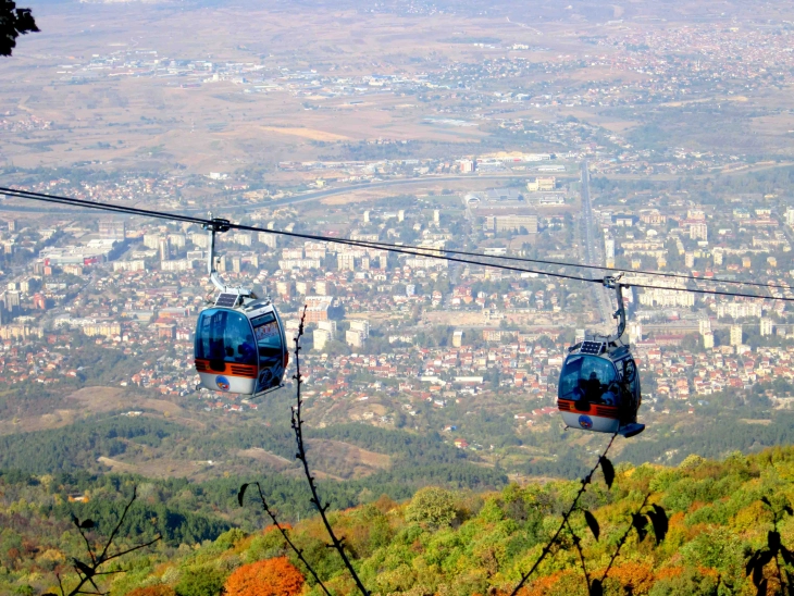 Teleferiku në Vodno që nesër do të punojë dy orë më gjatë - nga ora 10 deri në orën 20