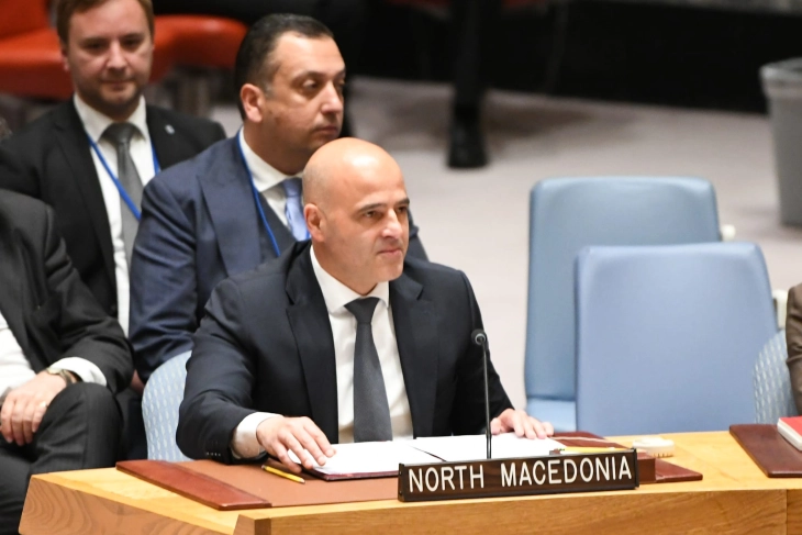 Kovachevski at UN Security Council: North Macedonia example for solving open issues